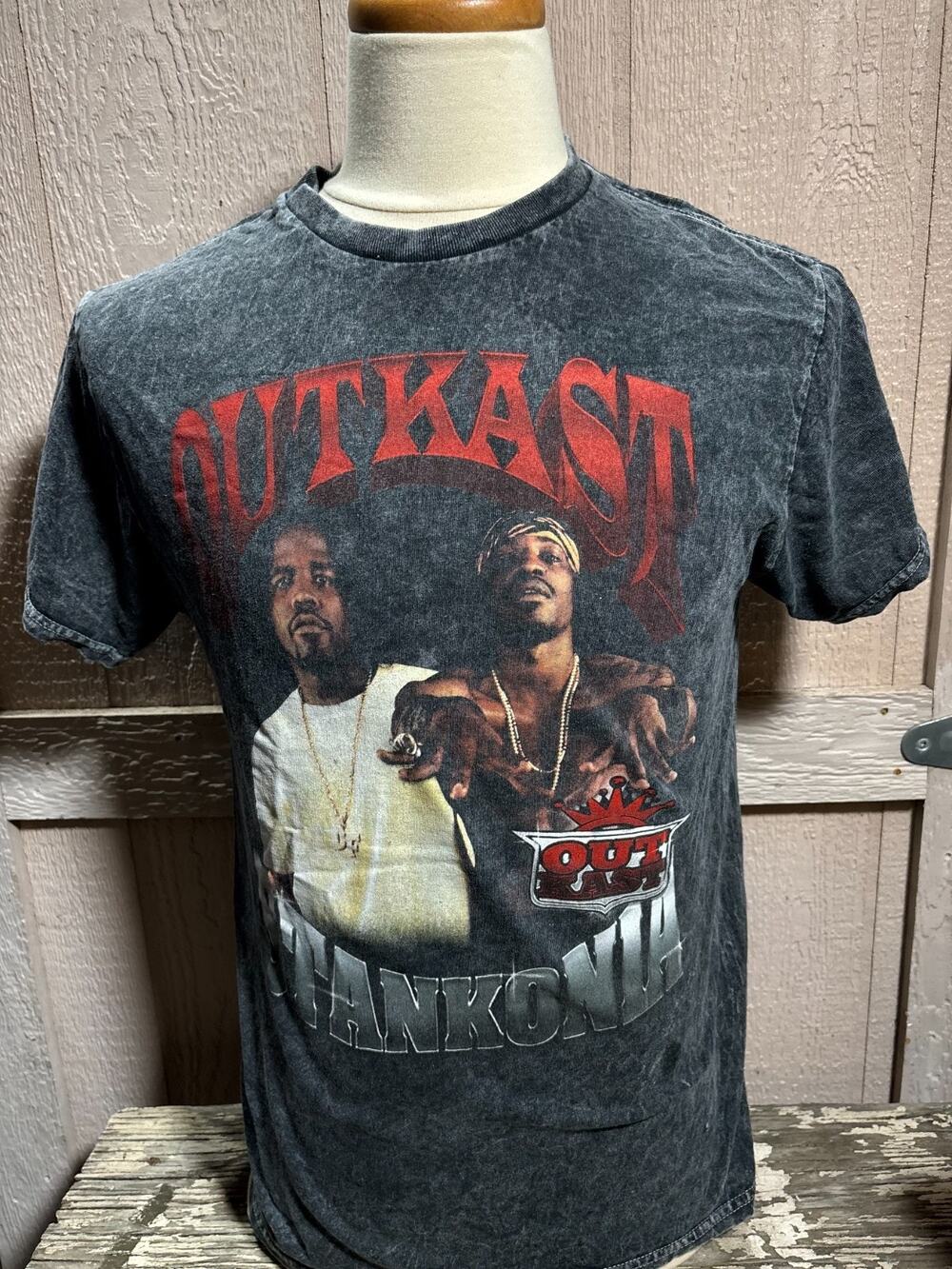 Outkast black acid wash T-Shirt Size Medium rap hip hop shirt